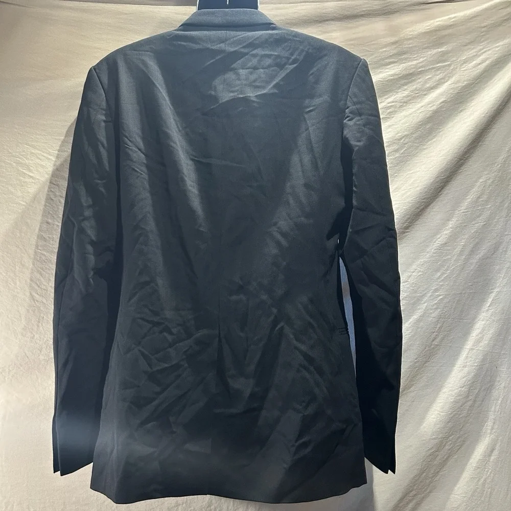 Emporio Armani Mens Black Virgin Wool Blazer Suit Jacket IT 50 US 40R Italy